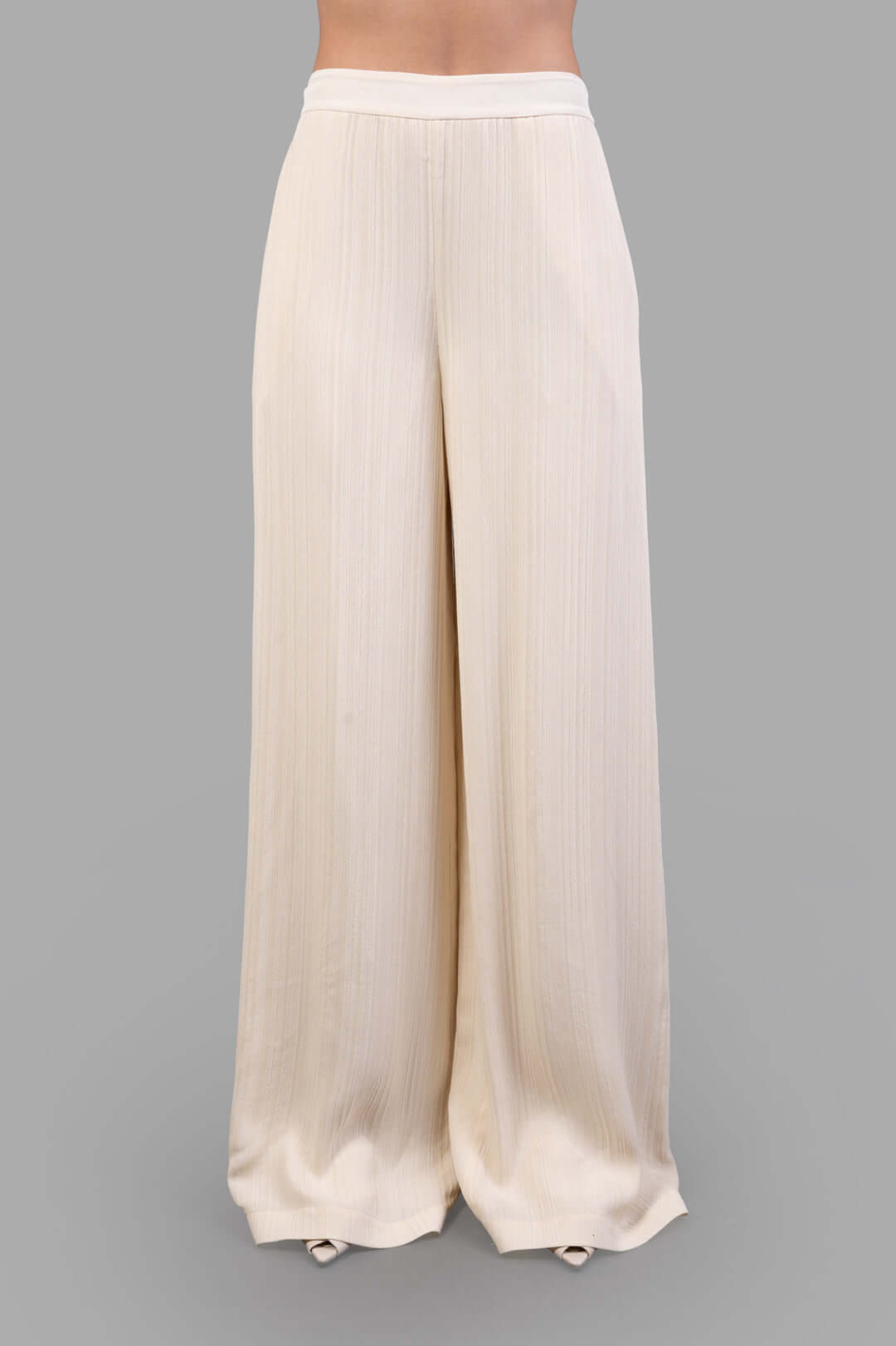 Joseph Mawn Pleat Jacquard Trousers, mid-rise wide-leg style, showcasing a textured design in lightweight viscose.