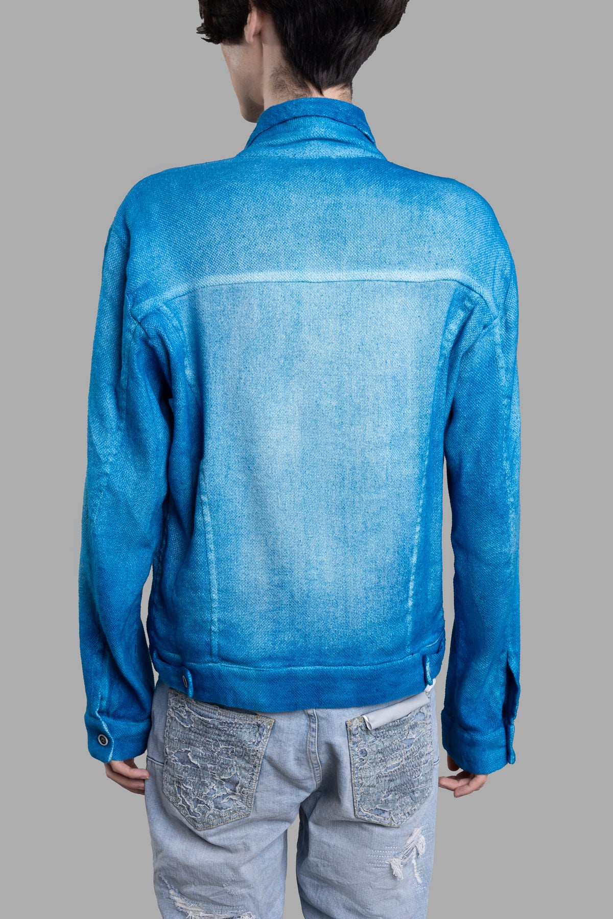 Avant Toi Blue Textured Jacket product image #3