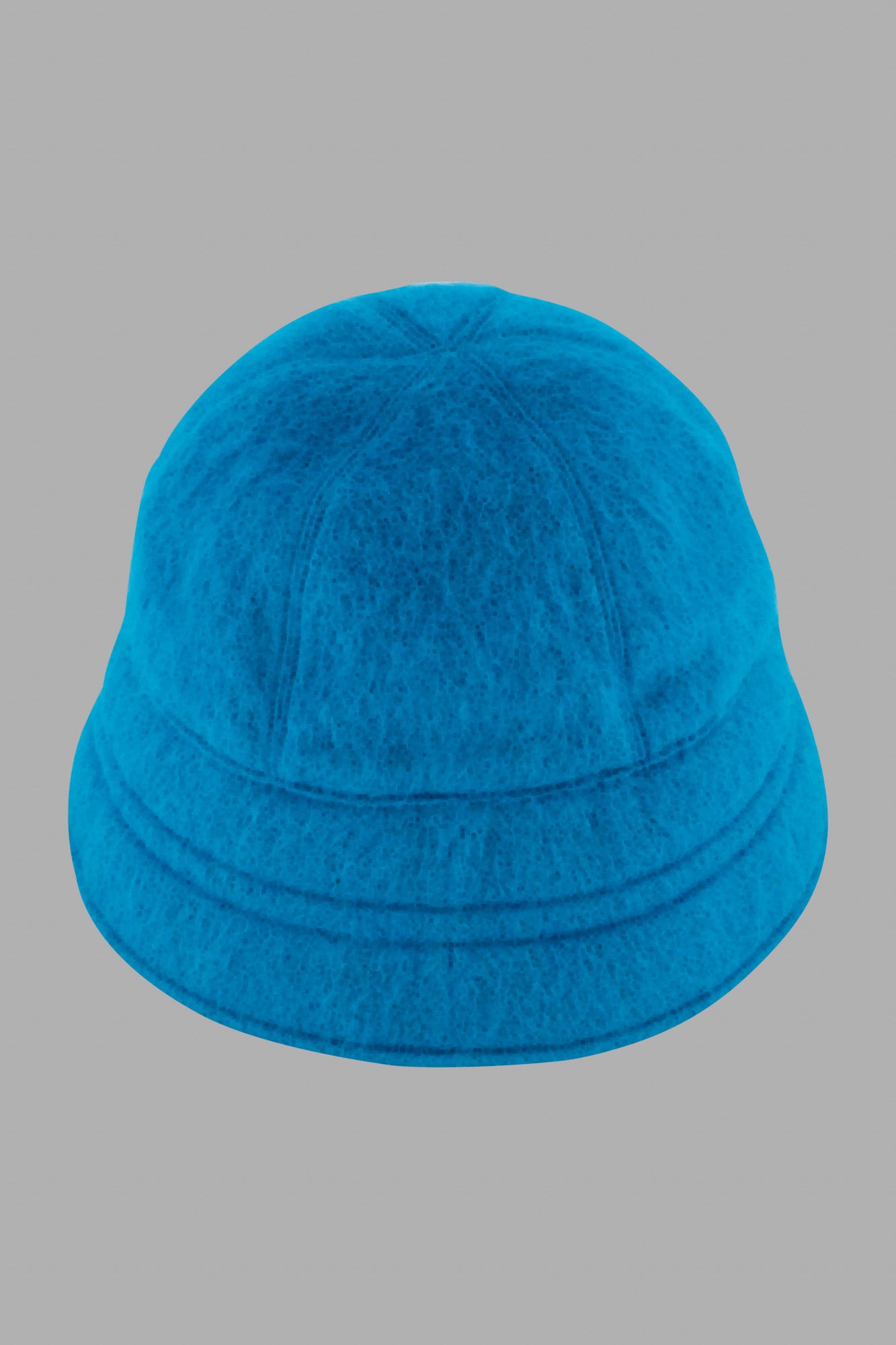 Kijima Takayuki Blue Bucket Hat, front view showcasing texture and structure, image 1.