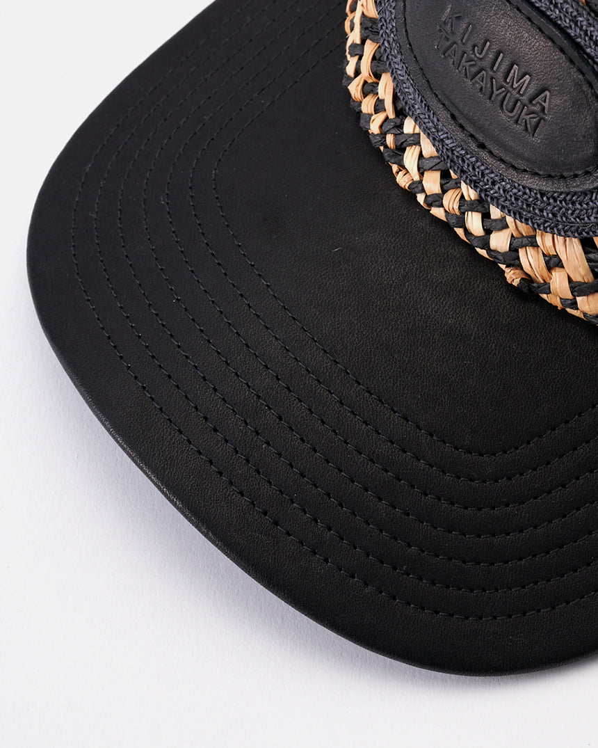 Kijima Takayuki Color-block Straw Hat, product view 5