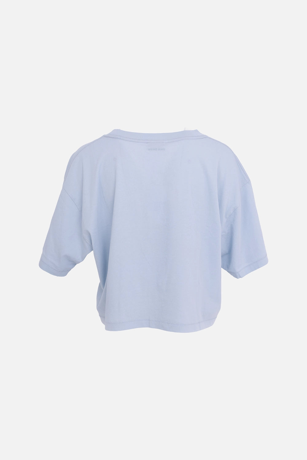 ANINE BING women's cropped t-shirt in pale blue, back view