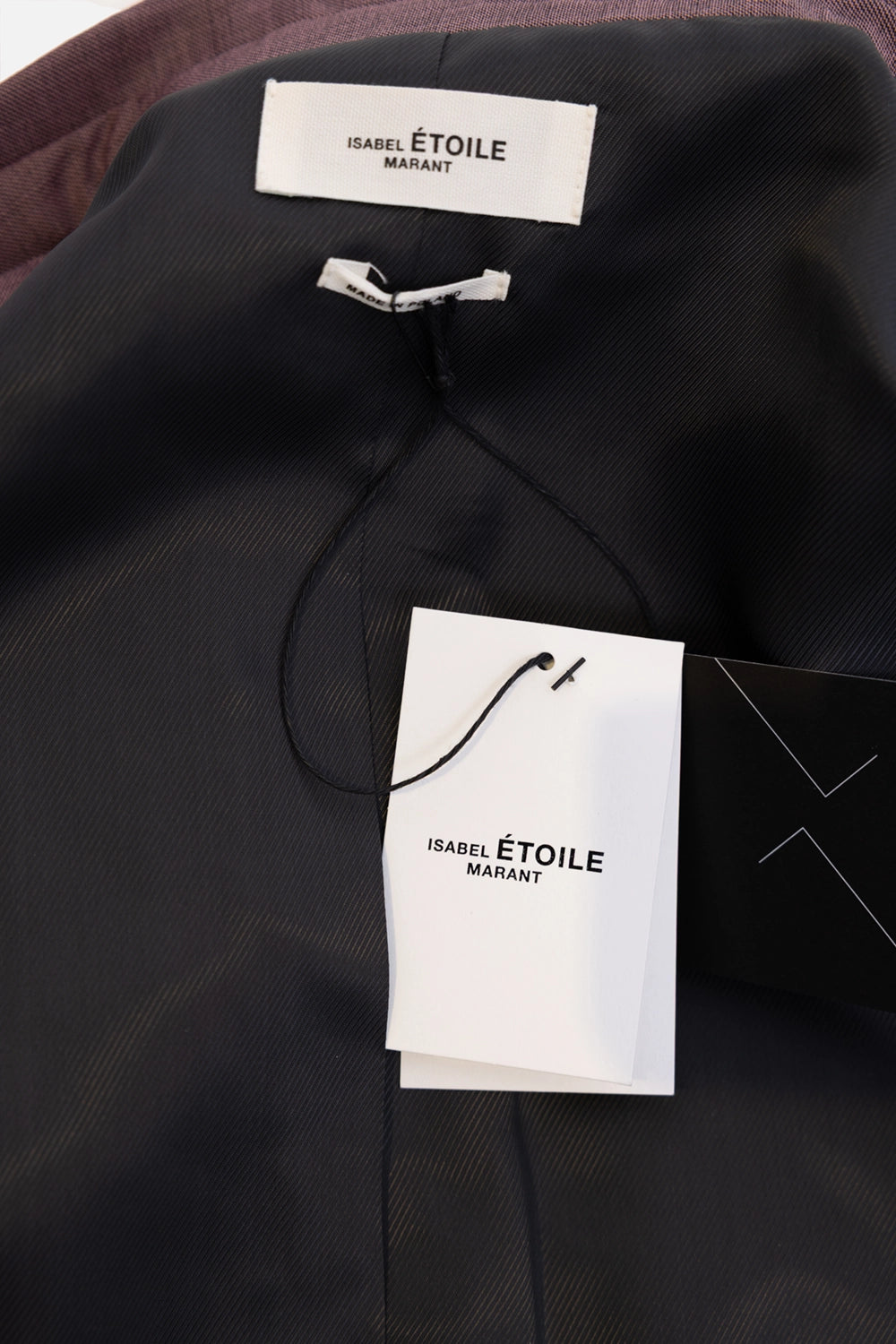 Pre-owned Isabel Marant Étoile women's blazer in mauve, back view, straight hem and longline cut