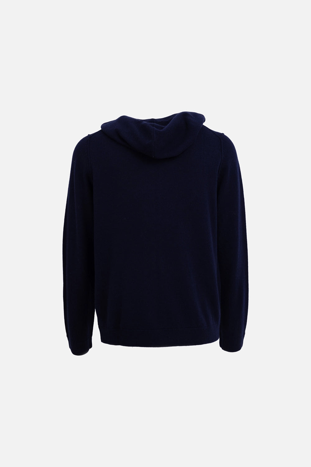 Zadig&Voltaire men hooded cardigan in encre, back view, clean back with attached hood