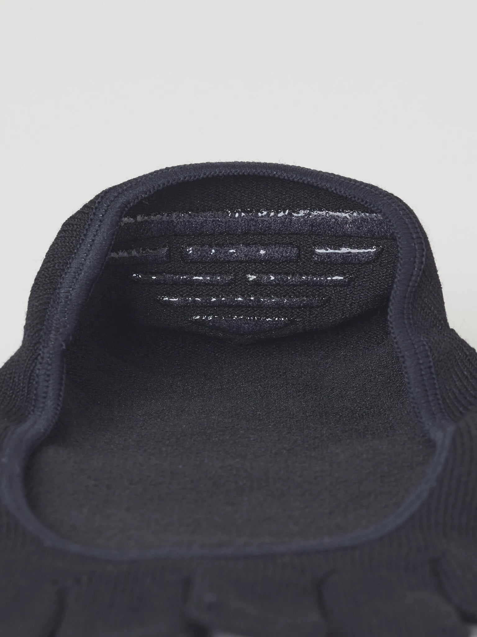 Tabio Lyocell Plain Toe Sockette close-up showing non-slip heel and soft texture for optimal comfort and fit.