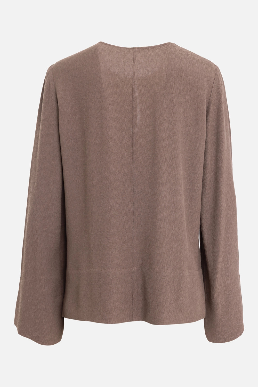 By Malene Birger women's Malukka blouse in Chocolate Chip, back view with center seam and straight hem