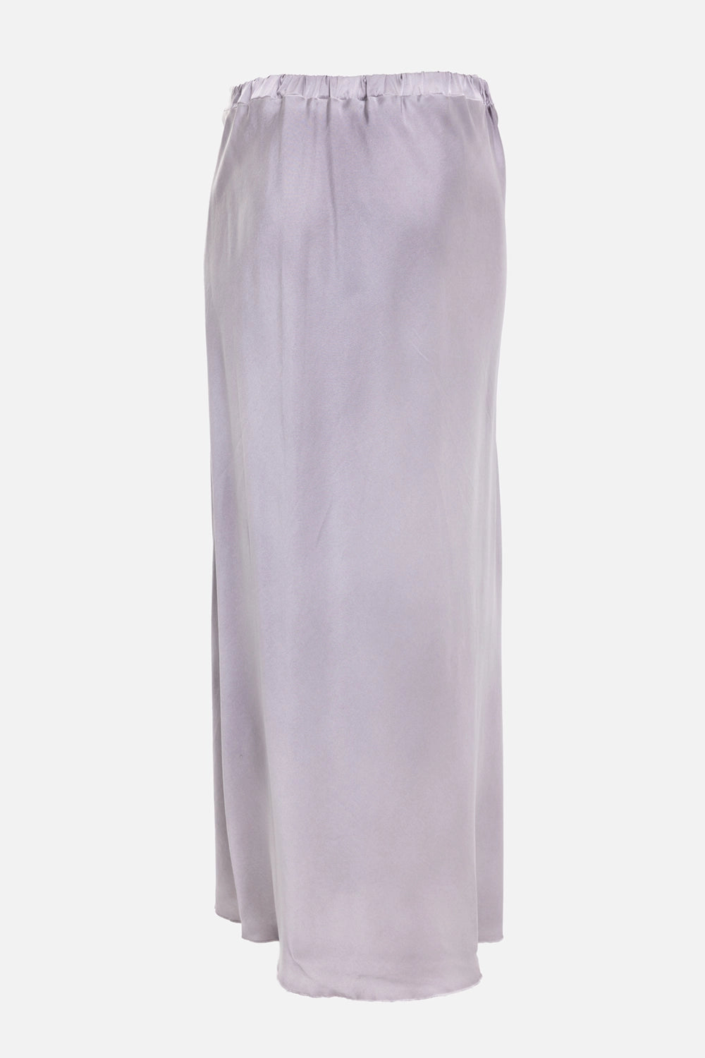 Avant Toi women's maxi skirt in ash, back view, elasticated waist and clean straight panel