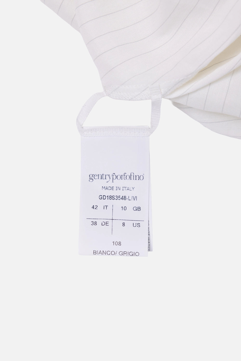 White Pinstripe Jumpsuit with Scarf Tie