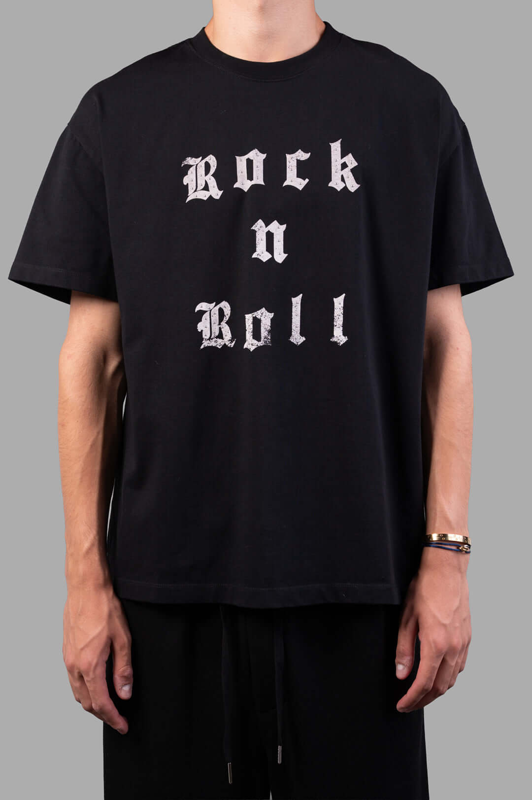 Zadig & Voltaire Rock'n'roll T-shirt in black, featuring oversized fit and bold front print with stud details.
