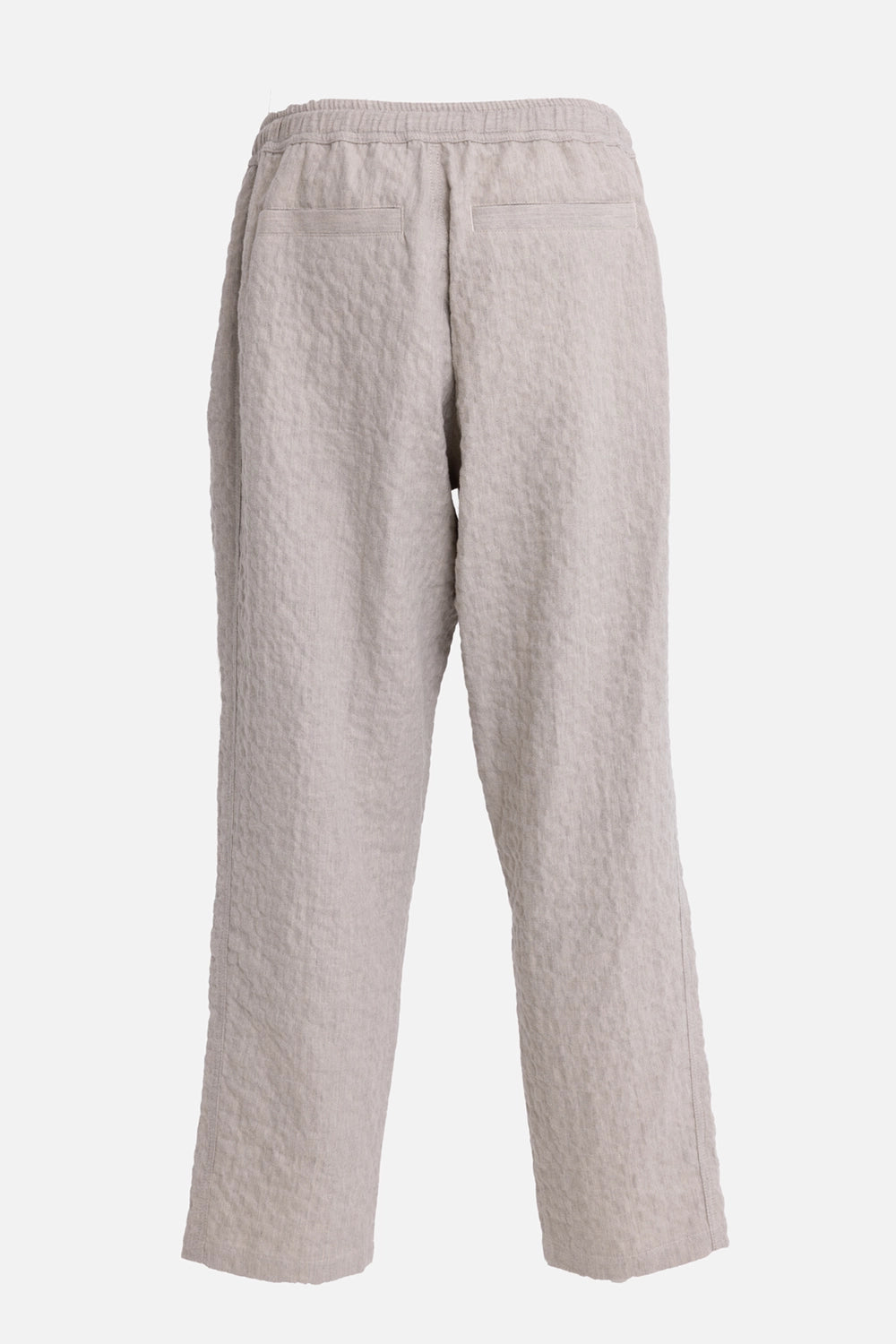 Orlebar Brown men's trousers in Light Dijon, back view, welt pockets and elasticated waistband