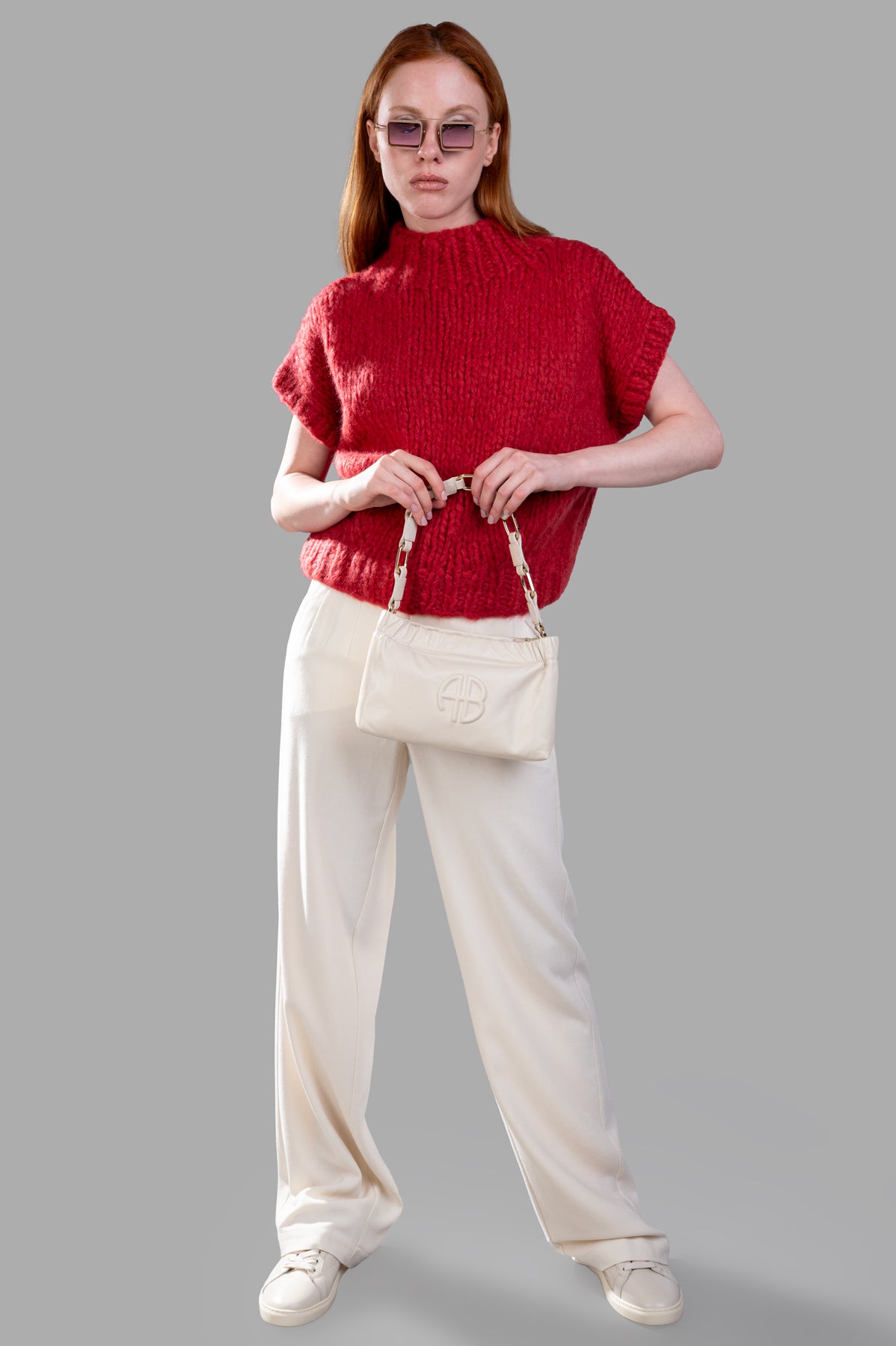Gentry Portofino Chunky Knit Vest, product view 1