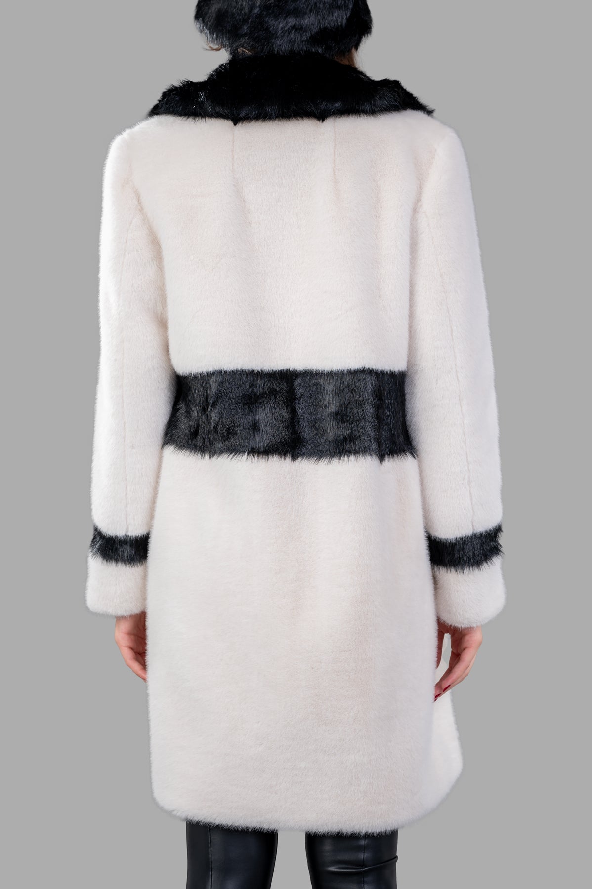 Alabama Muse Color-block Faux-fur Coat, product view 4