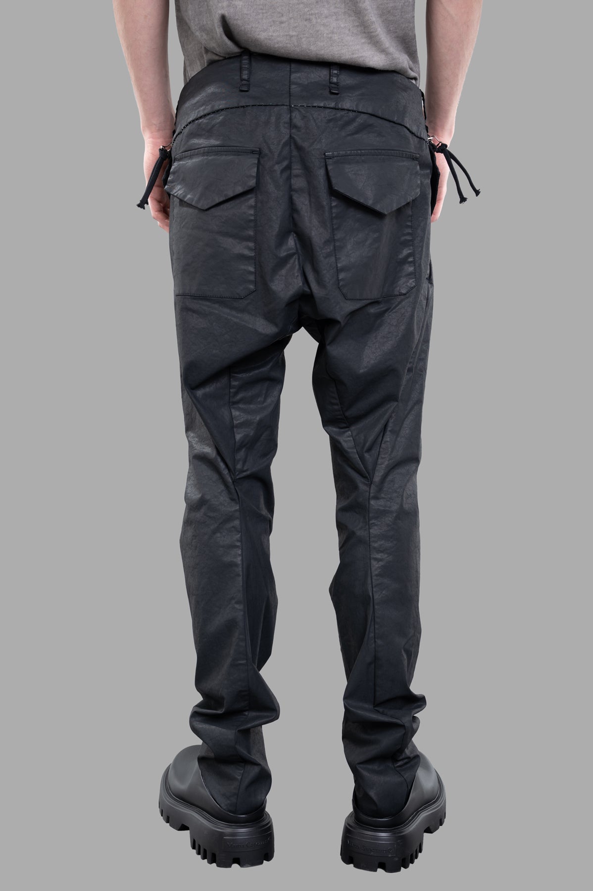 Masnada Coated Drop-crotch Pants, product view 3