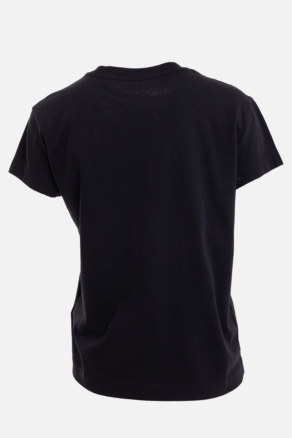 Zadig & Voltaire women's T-shirt in black, back view, plain jersey back and short sleeves
