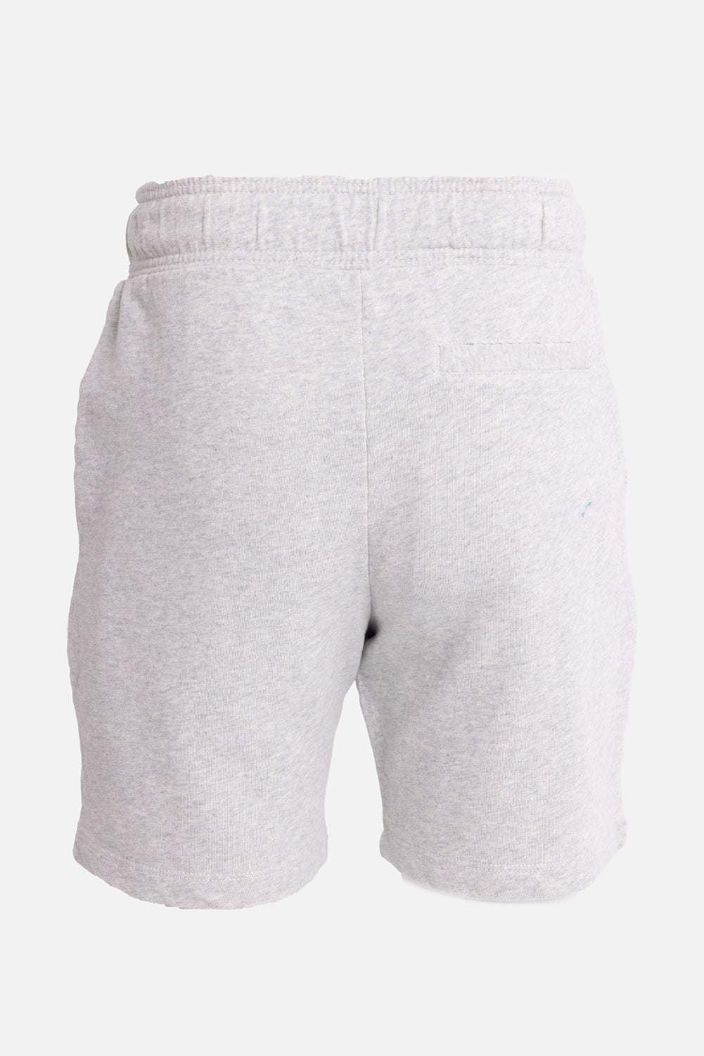 Zadig&Voltaire men's sweat shorts in light heather grey, back view with single welt pocket and elastic waist