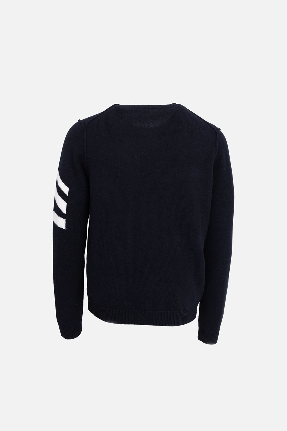 Zadig&Voltaire men sweater in black, back view, clean back with ribbed cuffs and hem