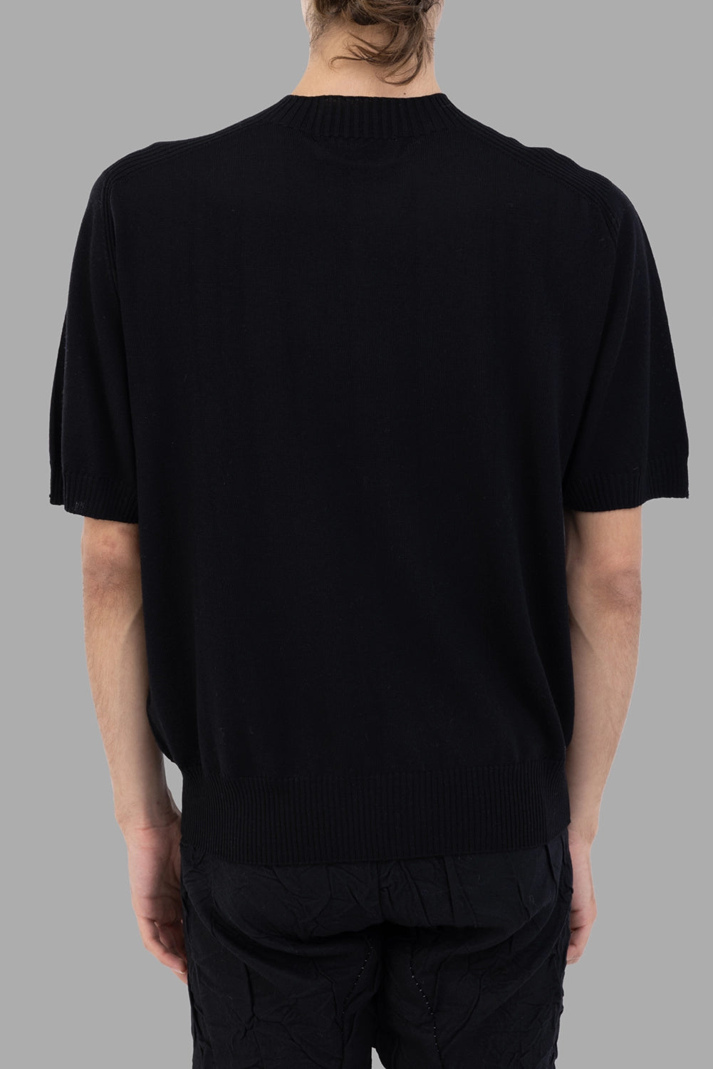 Vivienne Westwood T-shirt in black, back view, full ribbed hem and short sleeves
