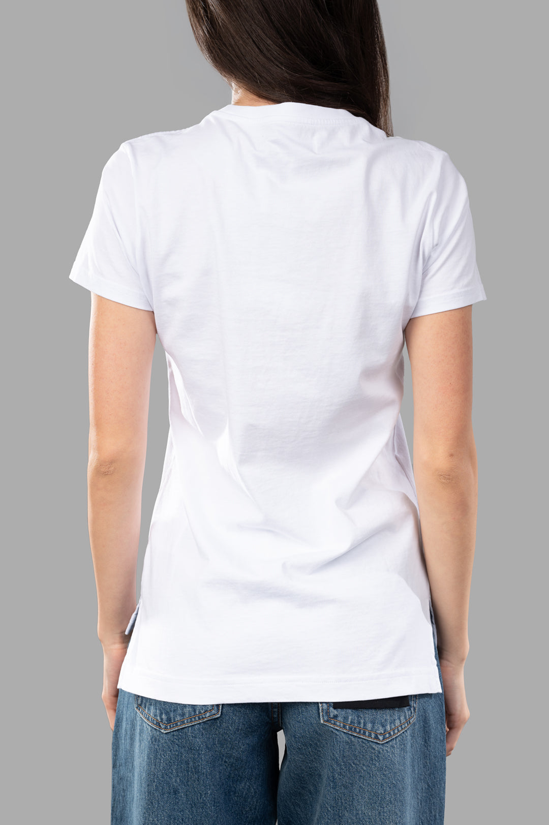 Vivienne Westwood Orb Logo T-shirt in White, showcasing the back view with short sleeves and smooth cotton fabric.