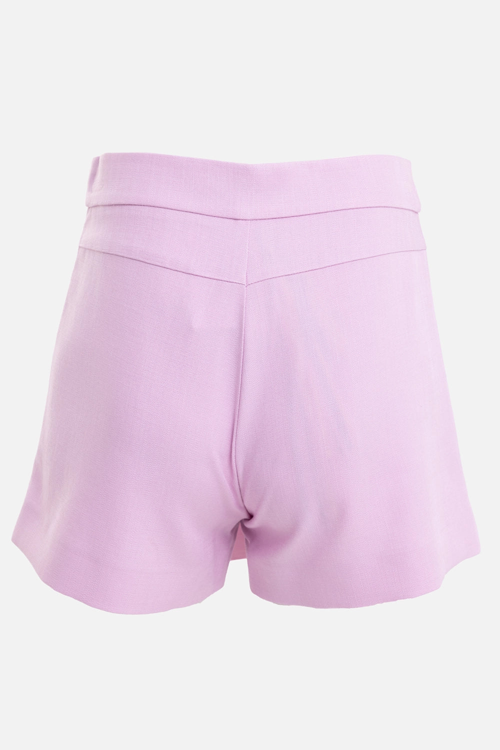 MSGM women's shorts in Pink, back view, smooth waistband and center seam