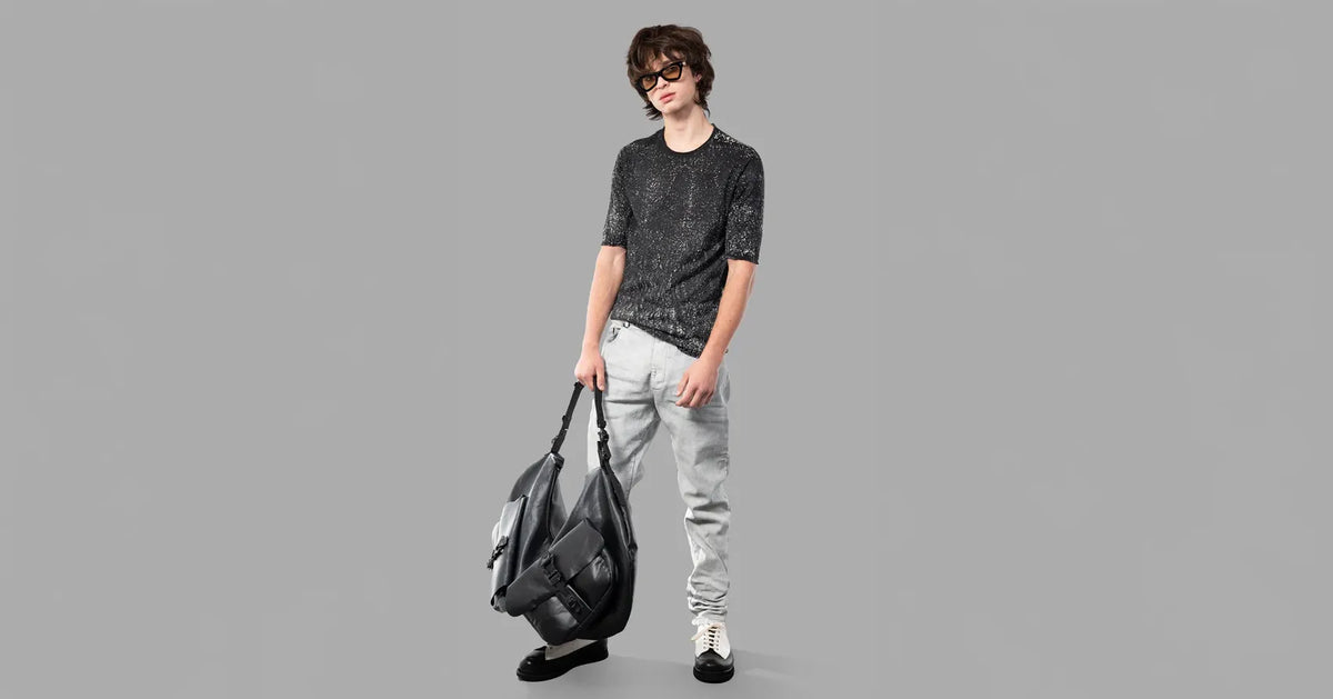 MD75 clothing and knitwear for men in Italian wool and denim