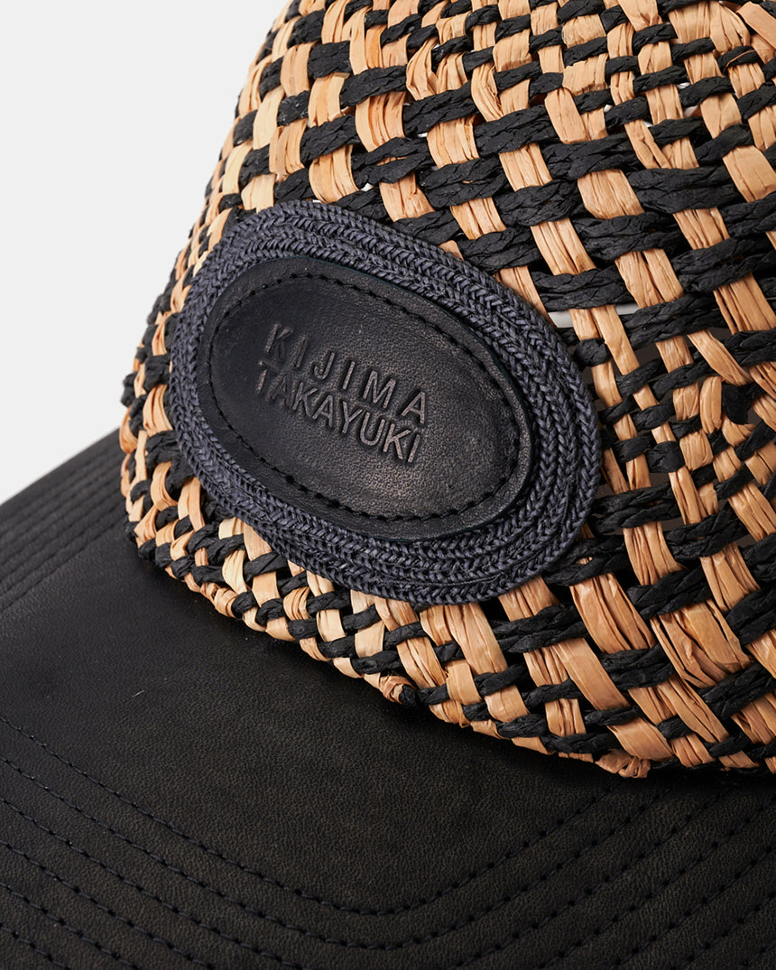 Kijima Takayuki Color-block Straw Hat, product view 4