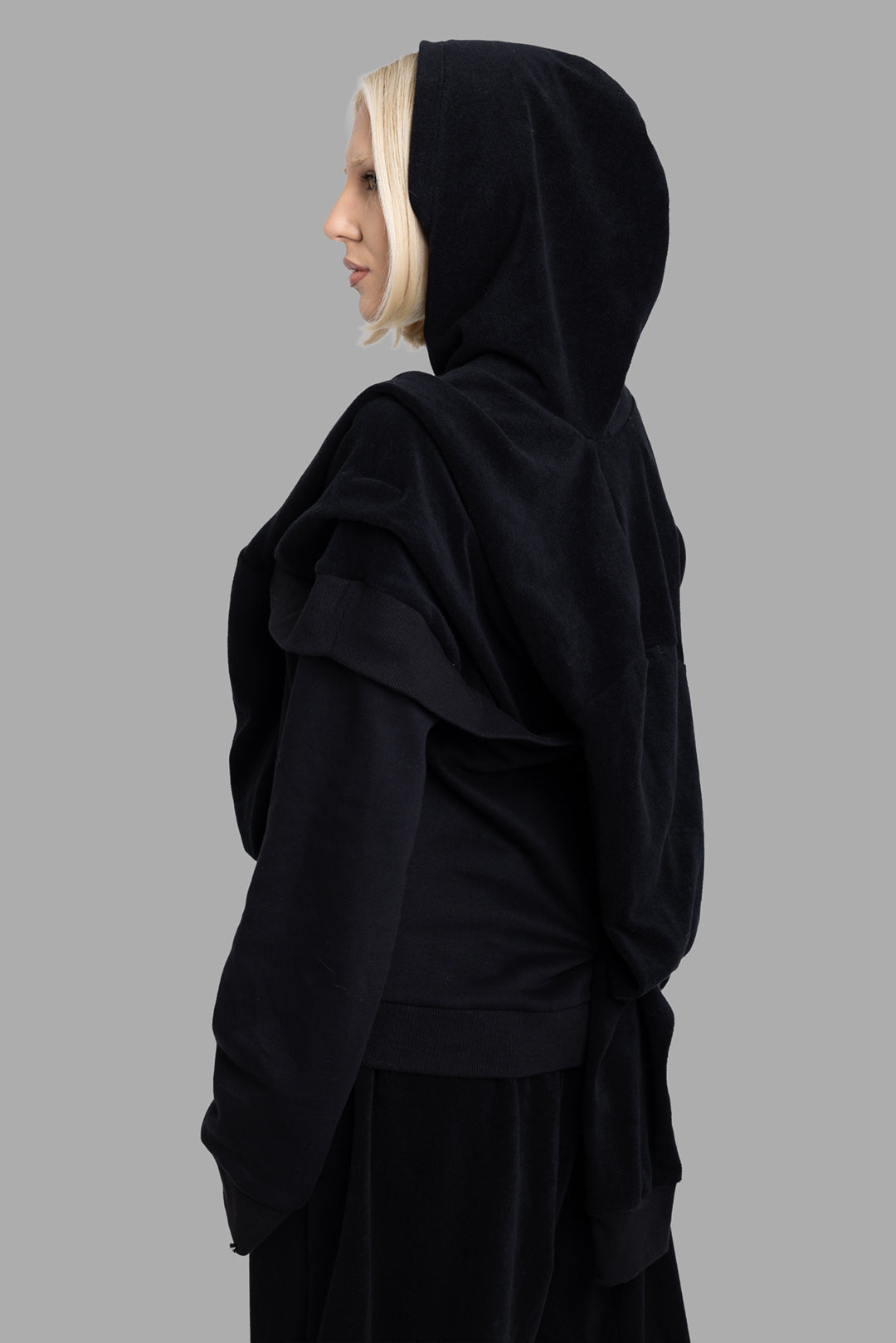 トップス Natasha Zinko AFTERCARE HOODIE / GREY Natasha Zinko Rhinestones Rhinestones Zip-up Hoodie - Grey