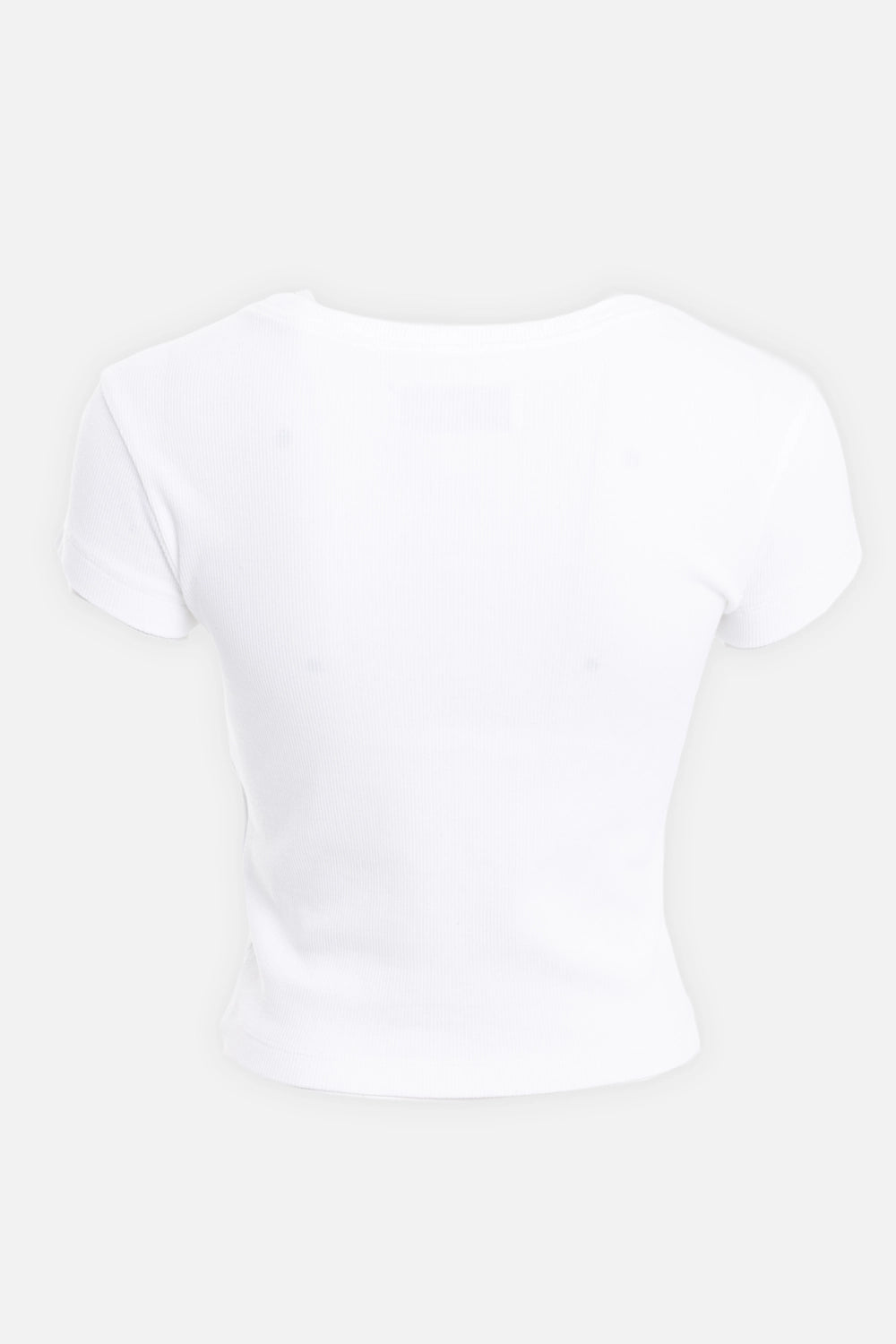 Vivienne Westwood women's Baby Peru T-shirt in White, back view, plain ribbed jersey and short sleeves