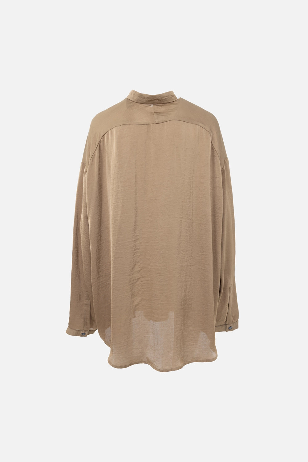 Pre-owned Haider Ackermann shirt in taupe, back view, longline silhouette and back yoke seam