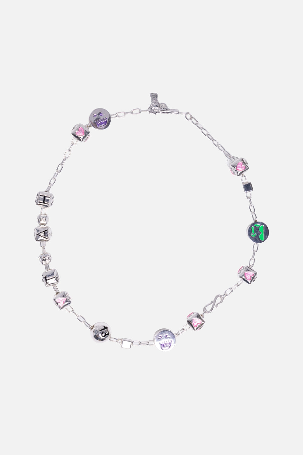 Biou “Necklace Trash” multicolour charm necklace, full view