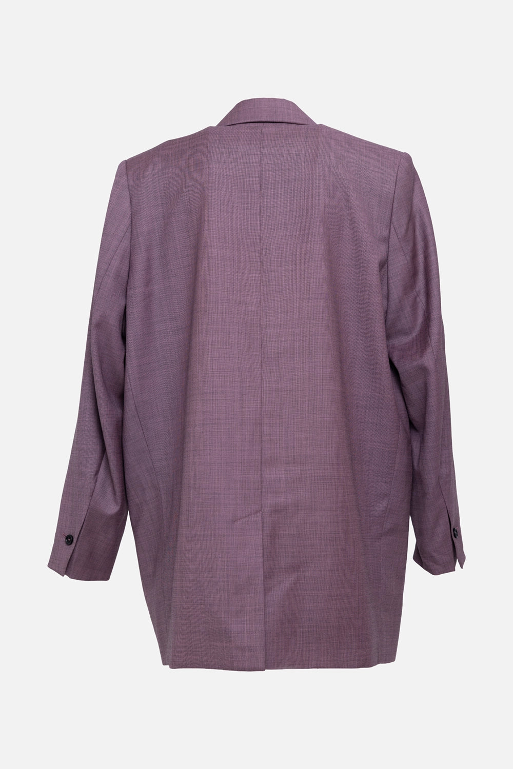 Pre-owned Isabel Marant Étoile women's blazer in mauve, back view, longline silhouette and centre-back seam