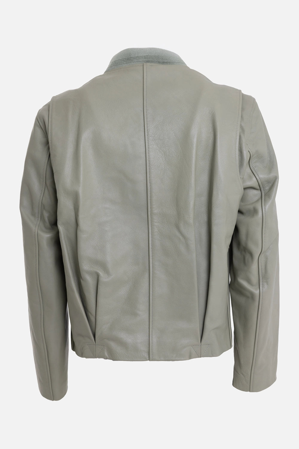 Filling Pieces unisex leather bomber jacket in tea, back view, smooth leather finish and center back seam
