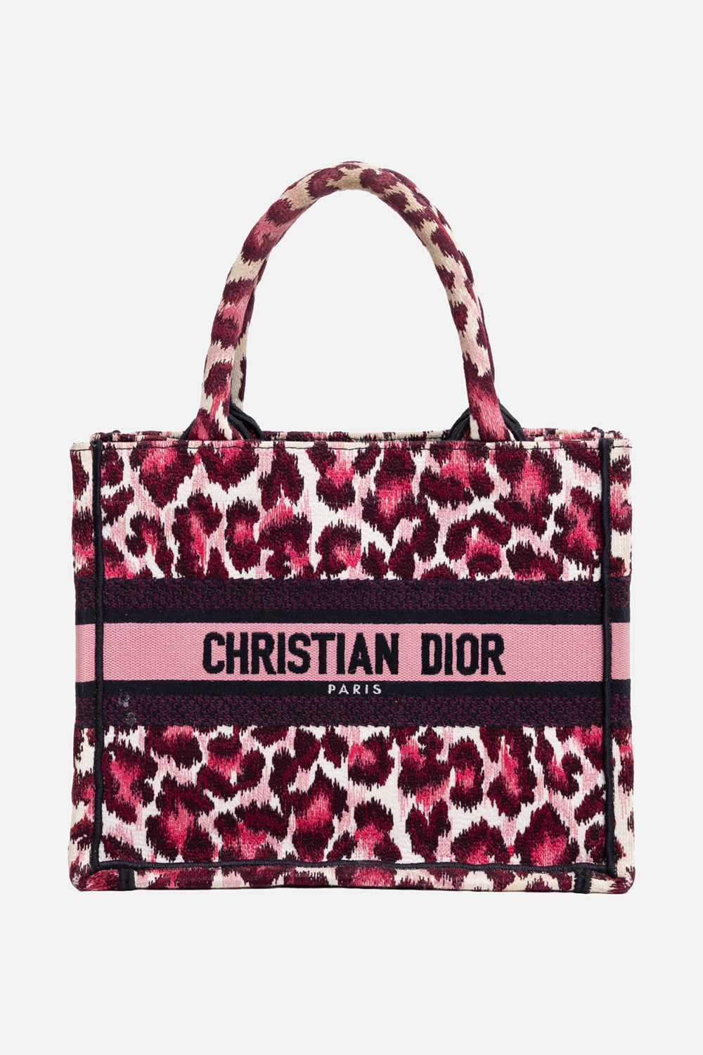 Women's Book Tote in Pink Leopard | Pre-owned Christian Dior