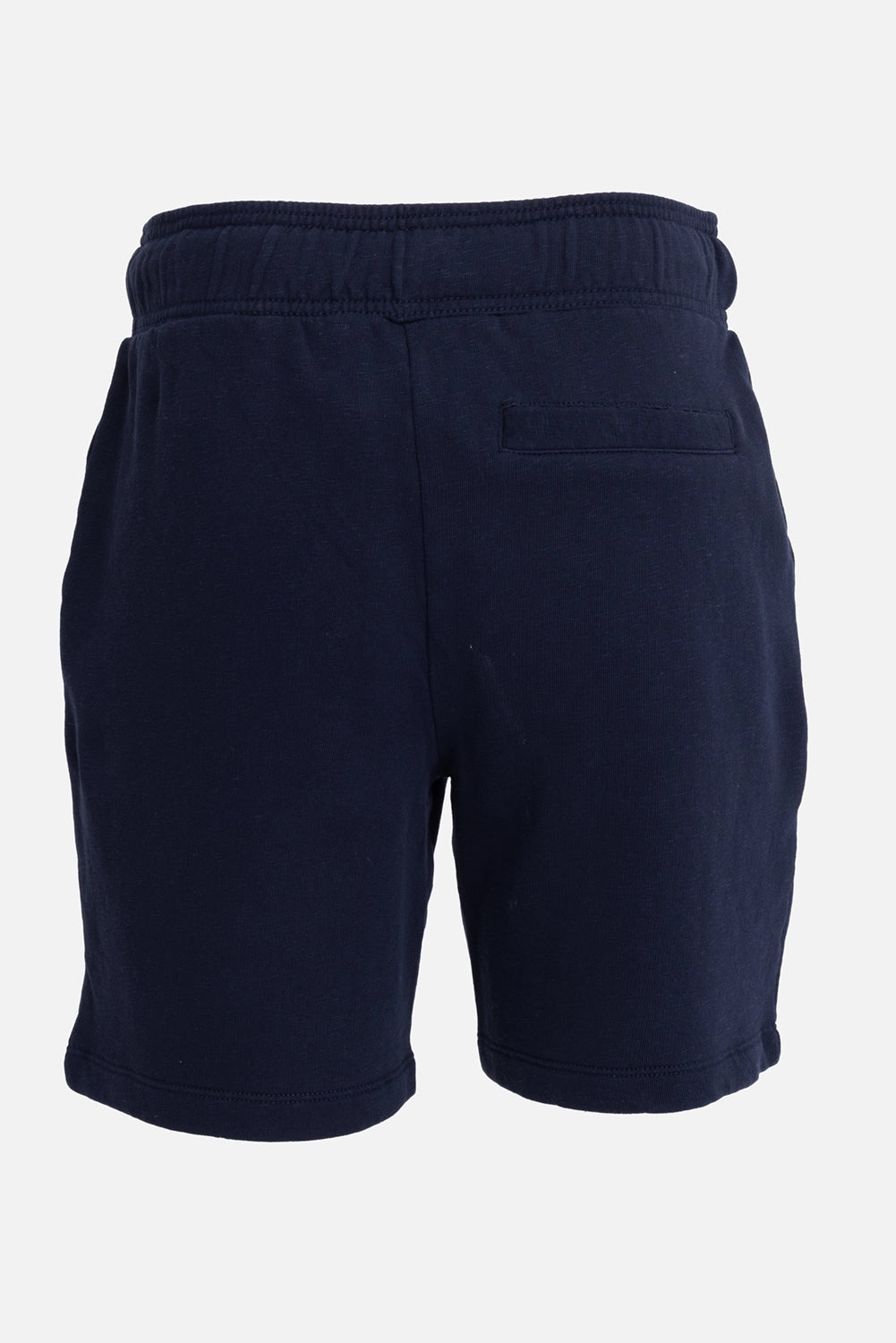 Zadig&Voltaire men's cotton fleece shorts in ink, back view, elastic waist and single welt pocket