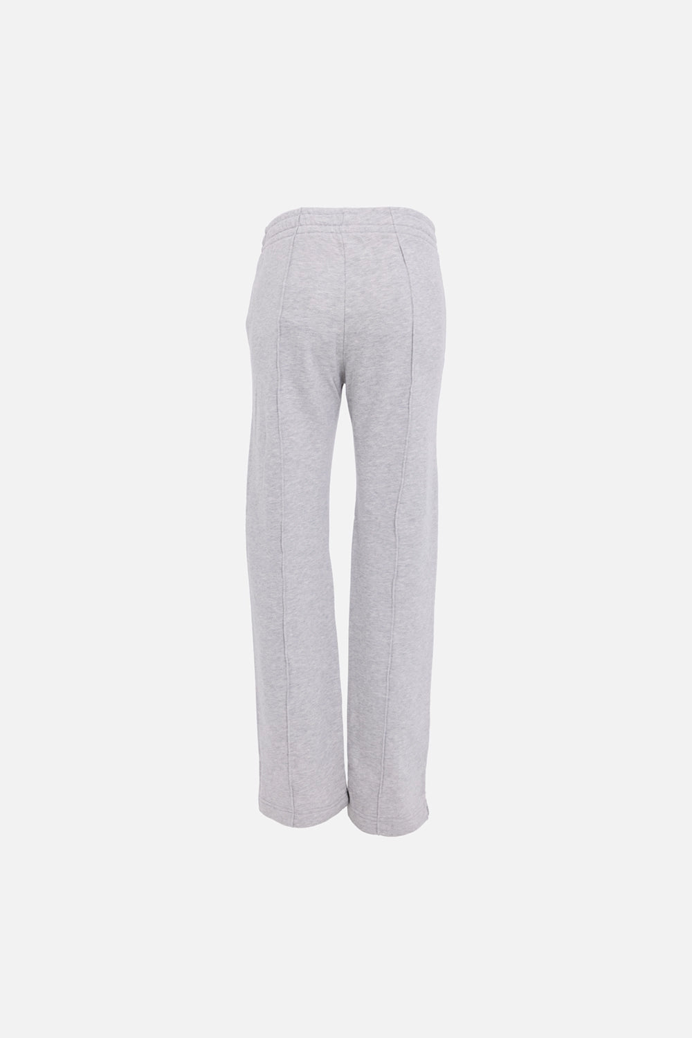 Zadig&Voltaire women joggers in light heather grey, back view, wide-leg shape with back yoke seam