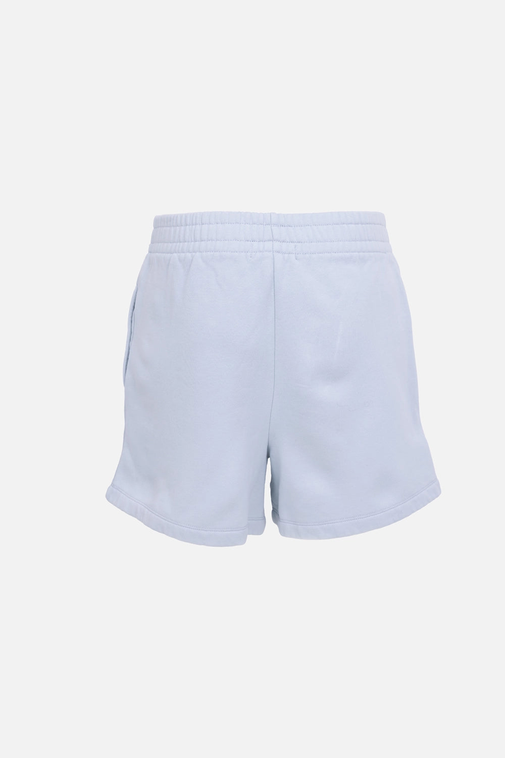 ANINE BING women's Kam sweat shorts in pale blue, back view