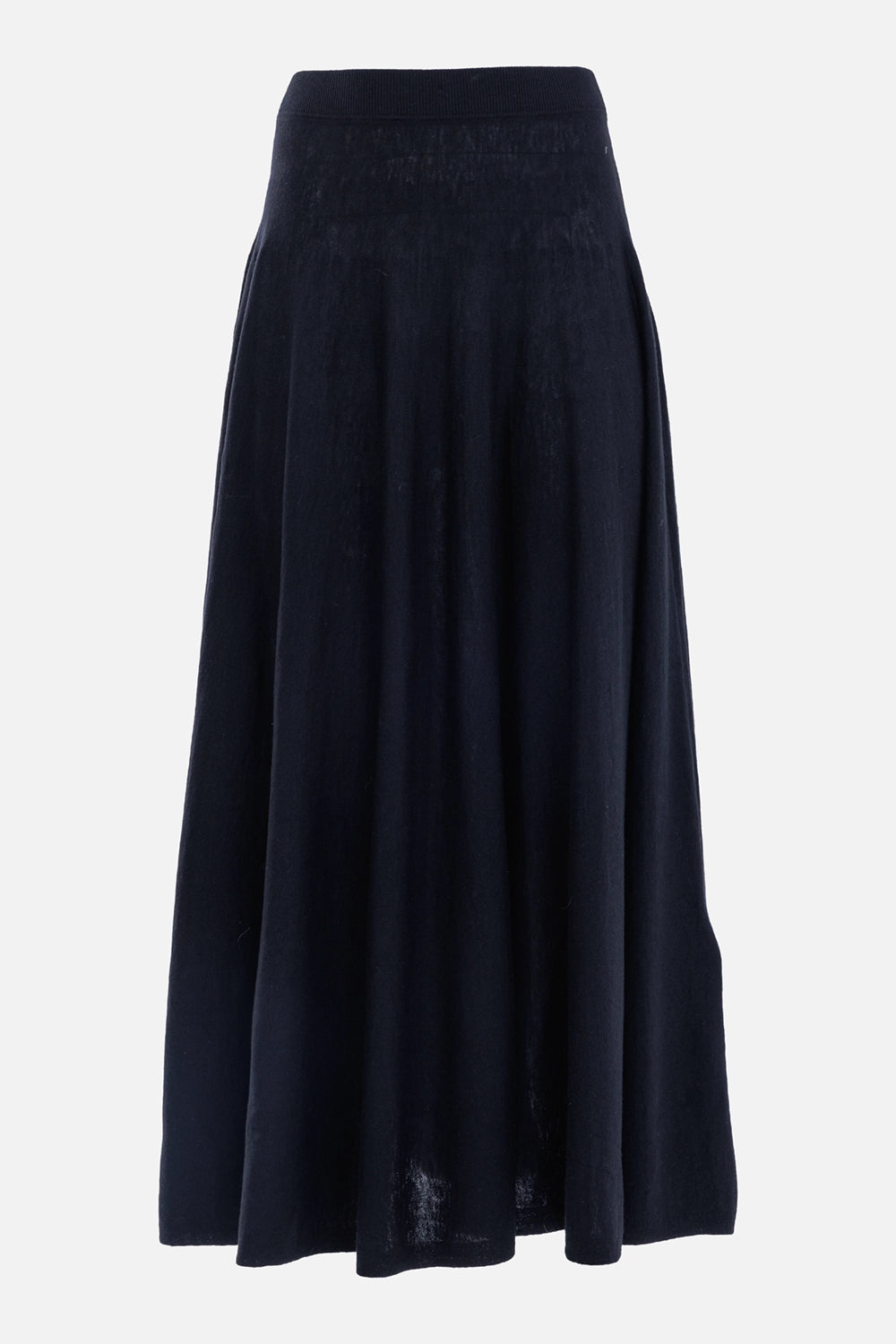 By Malene Birger women's black Geri maxi skirt, front view with fitted waistband and fluid A-line shape