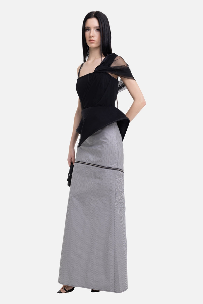 Sehnsucht Draped Peplum Corset Top | Plus Zero