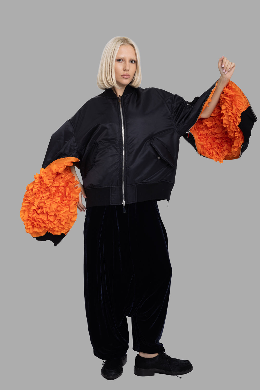 Women's Black Reversible Bomber Jacket | Comme des Garçons
