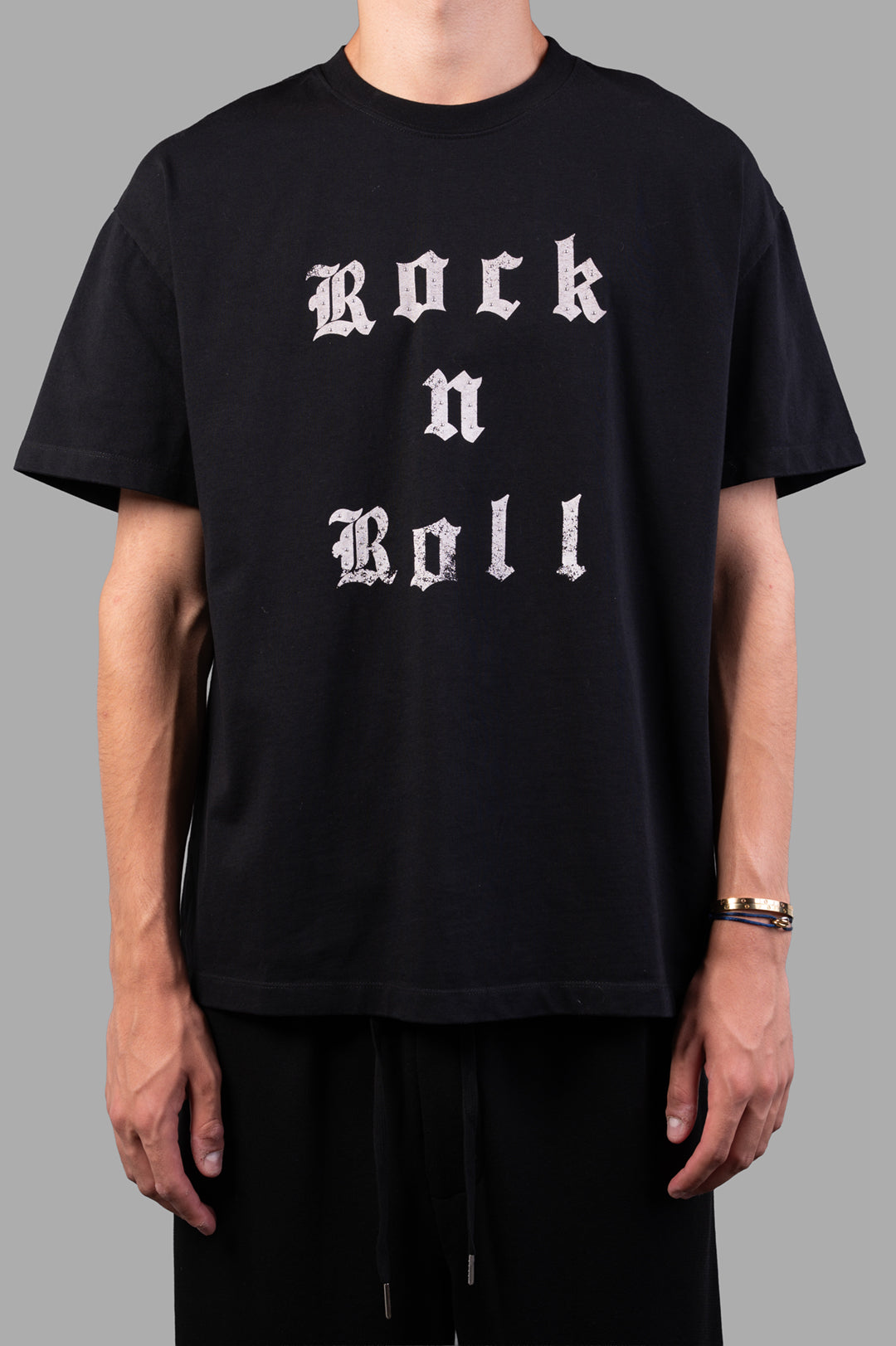 Zadig & Voltaire Rock'n'roll T-shirt in black, featuring oversized fit and bold front print with stud details.