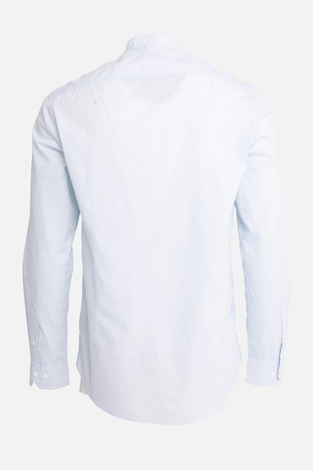 Zadig&Voltaire men's shirt in baby blue, back view, plain yoke and buttoned cuffs