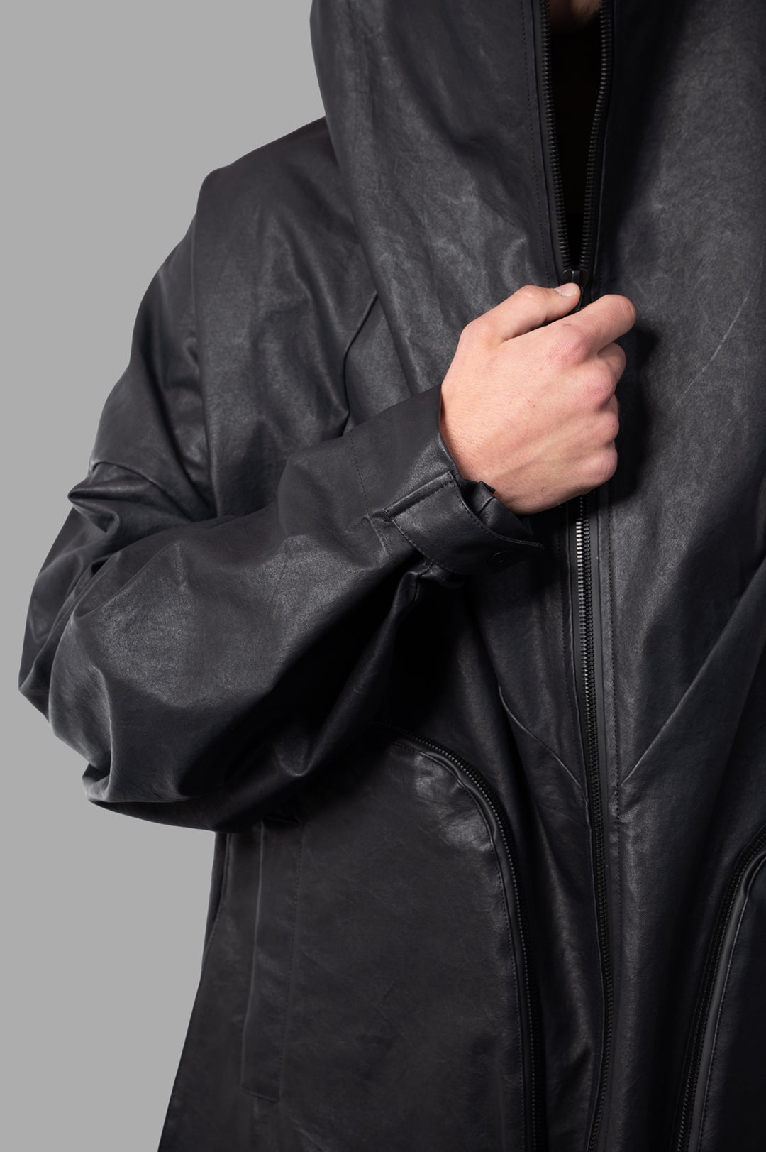 Justin Gall Coated Bodybag Parka, product view 5