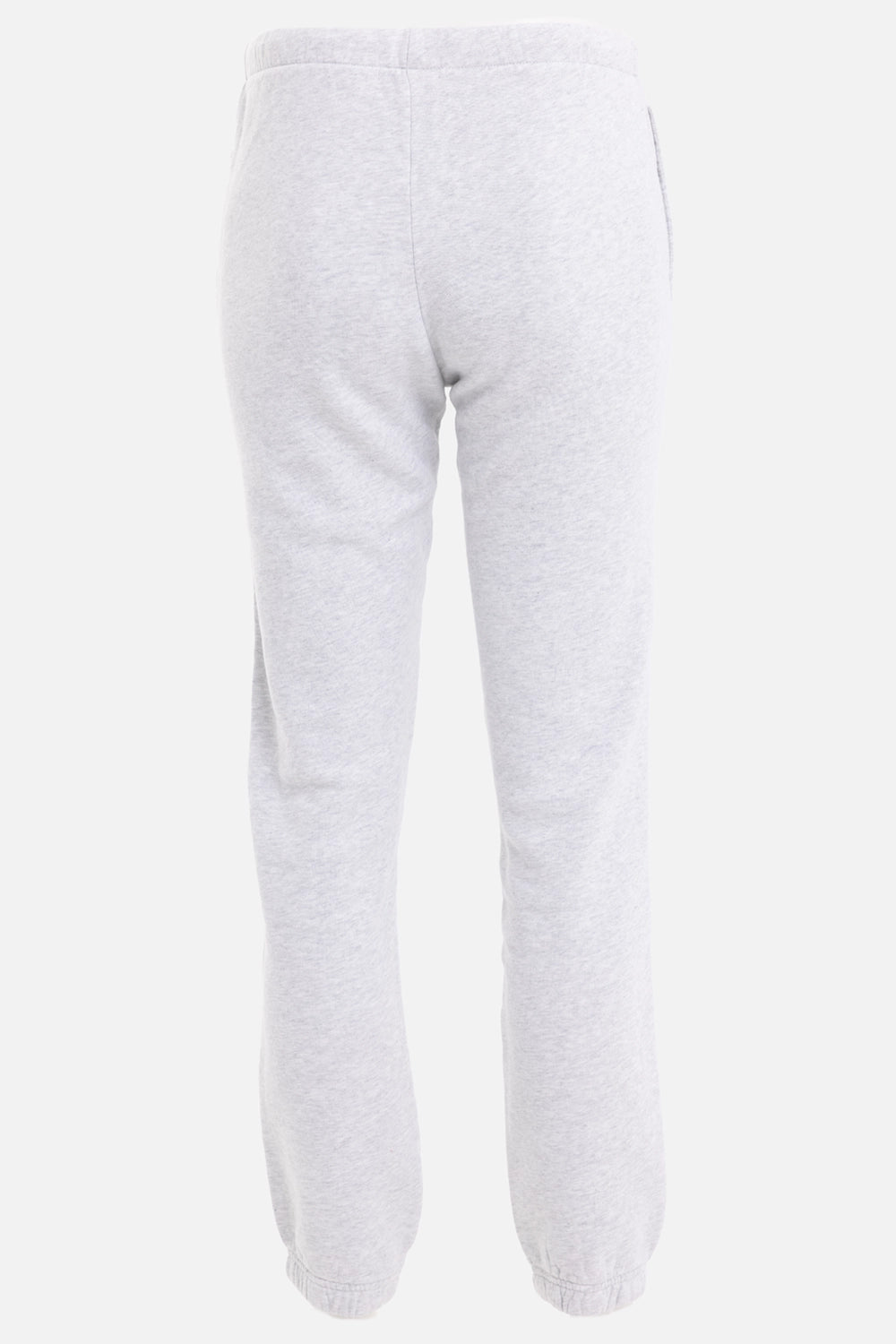 ANINE BING women’s jogger sweatpants in grey melange, back view, elastic waist and clean pocketless back