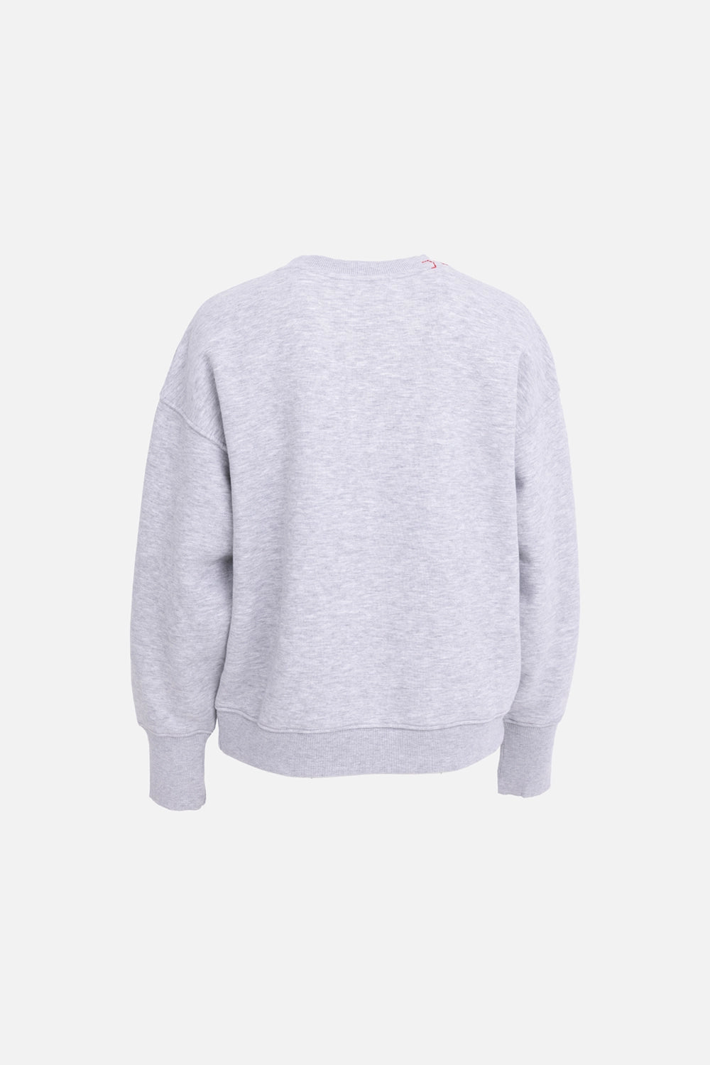 Zadig&Voltaire women sweatshirt in gris chine clai, back view, clean back with ribbed hem and cuffs