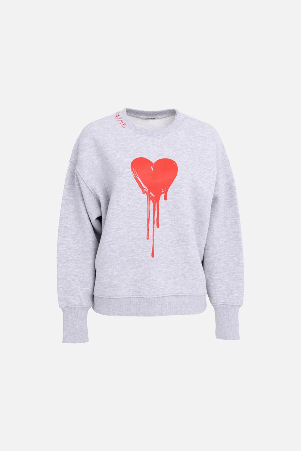 Women's Heart Print Sweatshirt in Grey | Zadig&Voltaire