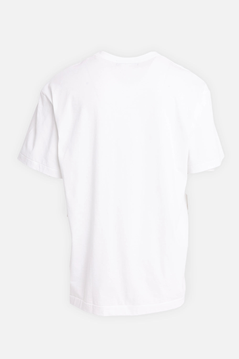 COMME des GARÇONS HOMME DEUX men's T-shirt in white, back view, plain body and short sleeves