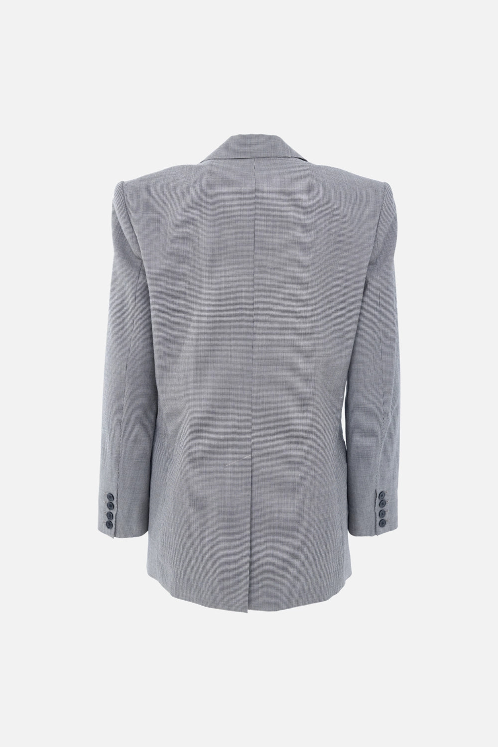 Pre-owned Isabel Marant women's blazer in grey, back view, checked weave with single back vent